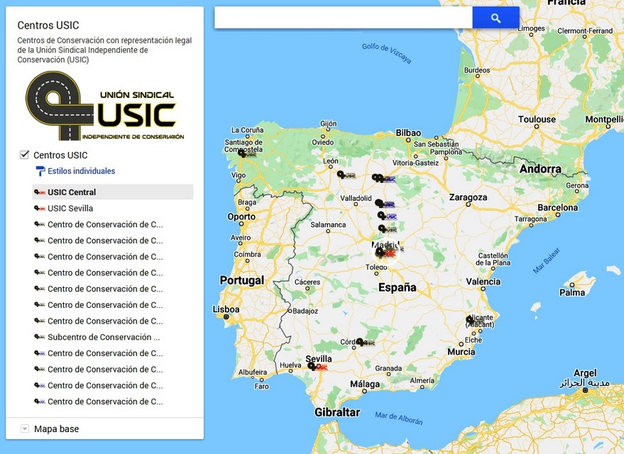 Descubre donde USIC está presente... Mapa USIC